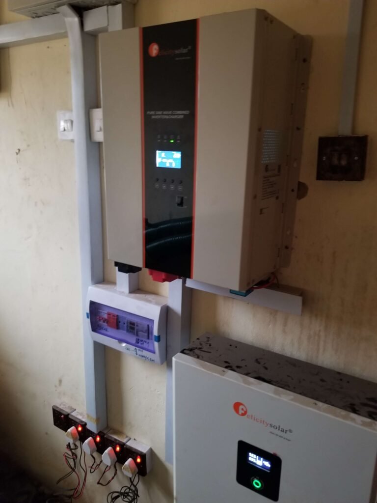 solar inverter installtion for petroleum station